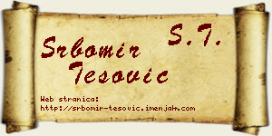 Srbomir Tešović vizit kartica
